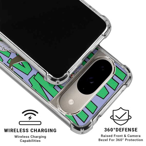 DC Comics The Joker Vintage pose pattern Google Pixel 10 Clear Case